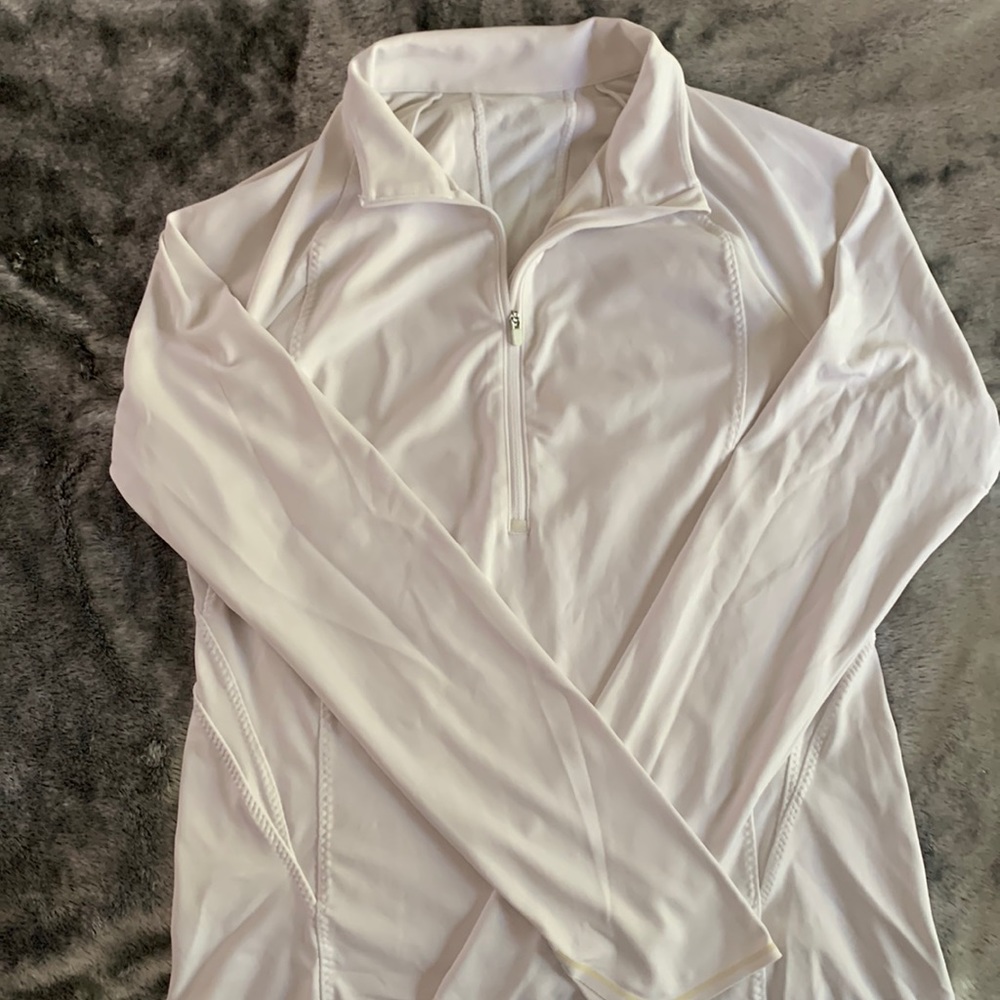 Athleta White Quarter Zip Jacket. Size Small. Good condition.